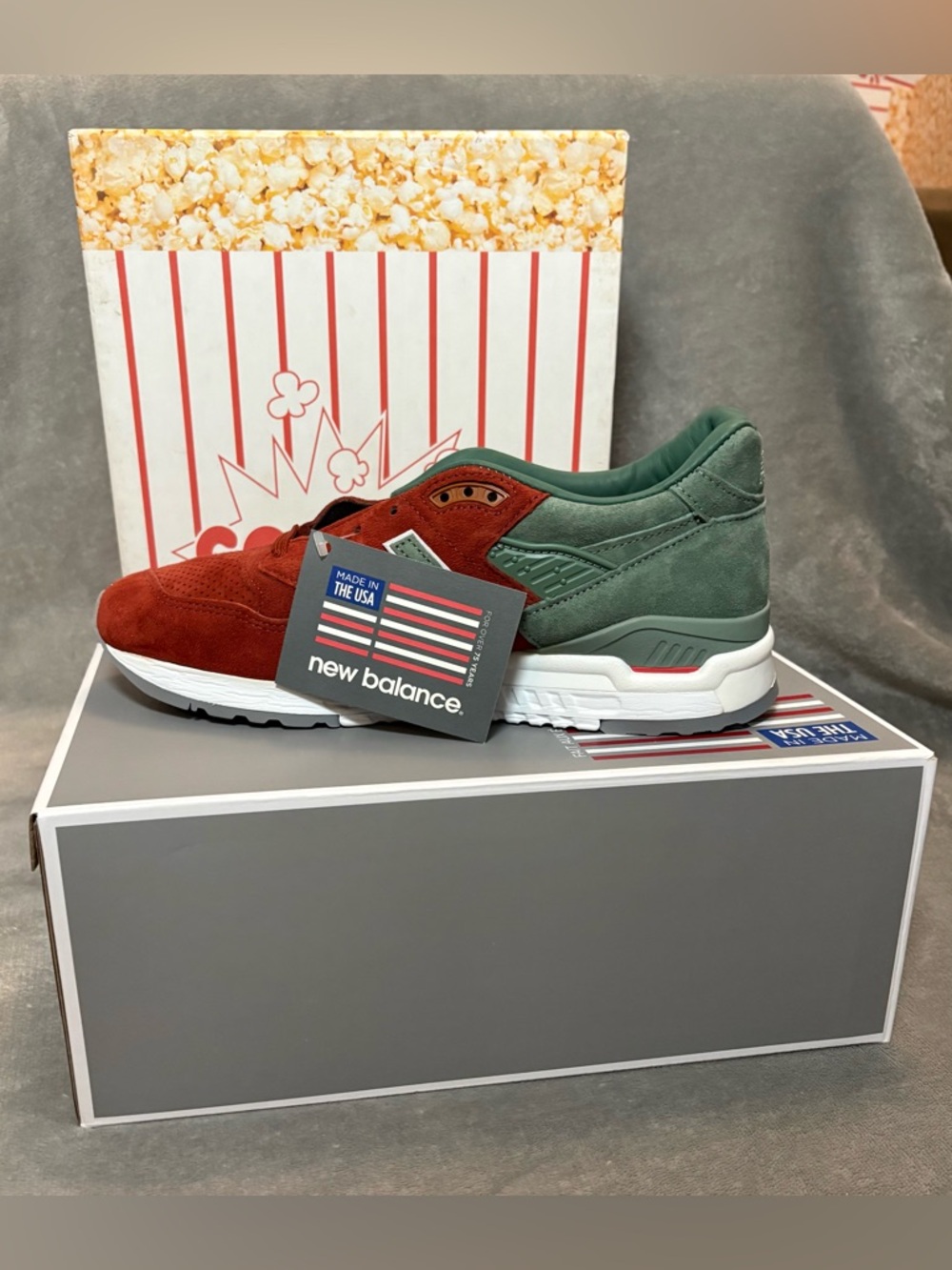 New Balance Concepts x 998 Boston City Rivalry Pack 2001 Men’s Sz 5 D Popcorn